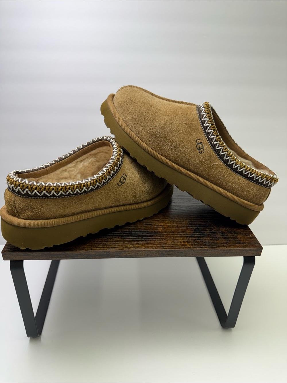 UGG Tasman Slippers Chestnut Brown Suede Slipper Shoes Size US 6
